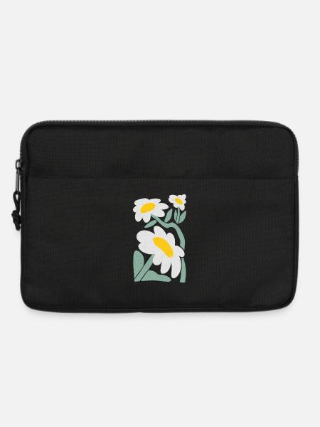 Verspielte Gänseblümchen Illustration - Laptoptasche 13" - Schwarz