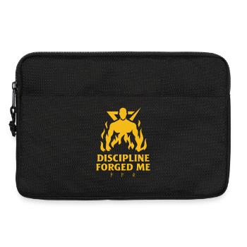 Discipline Forged Me – Strength & Motivation Tee - Laptop bag 13" - black - Front