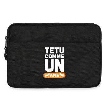TEXT WIE EIN ESEL - Laptoptasche 13" - Schwarz - Vorne