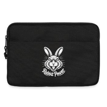 Energetisches Kaninchen-Design - Laptoptasche 13" - Schwarz - Vorne
