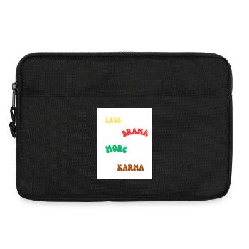 Positives Zitat über das Leben und Karma - Laptoptasche 13" - Schwarz - Vorne