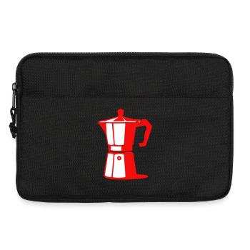 Coffee Pot Illustration for Cafe Lovers - Laptop bag 13" - black - Front