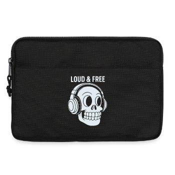 Skull Headphones Loud Free - Laptop bag 13" - black - Front