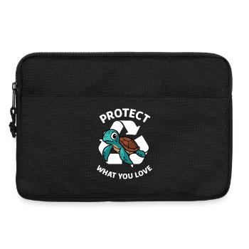 Schütze, was du liebst – Schildkröten-Schutz - Laptoptasche 13" - Schwarz - Vorne