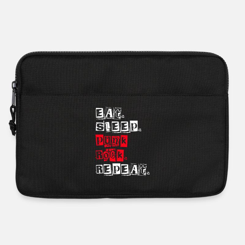Eat Sleep Punk Rock Repeat - Laptoptasche 13" - Schwarz