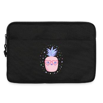 Lunettes en forme de cœur à l’ananas rose Kawaii - Sacoche pour ordinateur portable 13 pouces - noir - Devant