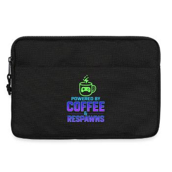 Powered by Coffee and Respawns - Laptoptasche 13" - Schwarz - Vorne