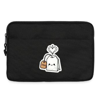 Kawaii Tea Bags with Heart Steam - Laptop bag 13" - black - Front