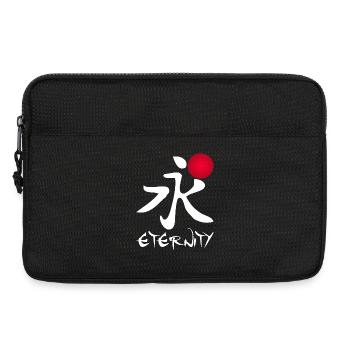 Ewigkeit in roter Kalligraphie - Laptoptasche 13" - Schwarz - Vorne