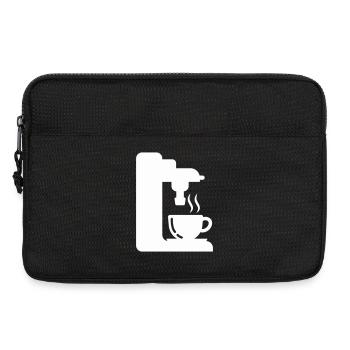 Espresso Machine Outline Coffee Illustration - Laptop bag 13" - black - Front