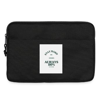 110 percent fitness motto - Laptop bag 13" - black - Front