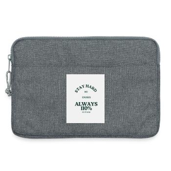 Devise 110 % fitness - Sacoche pour ordinateur portable 13 pouces - gris chiné - Devant
