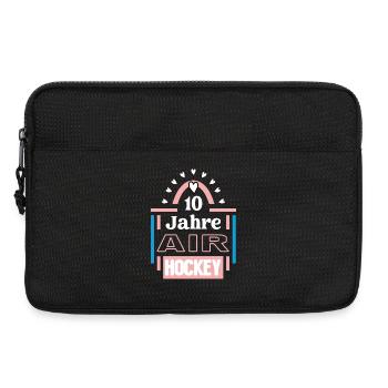 Anniversaire du hockey sur coussin d’air 10 ans Joueur de hockey sur coussin d’air - Sacoche pour ordinateur portable 13 pouces - noir - Devant