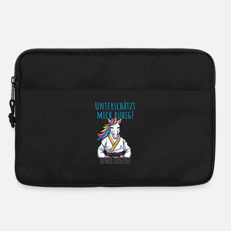 Karate Einhorn - Laptoptasche 13" - Schwarz