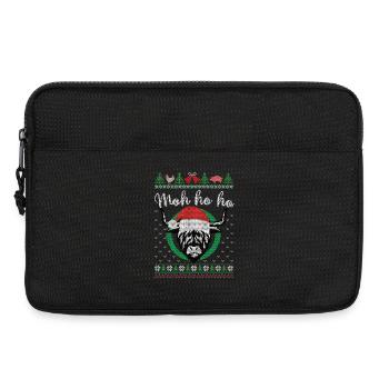 Weihnachten Kuh - Moh ho ho - Milchbauer  - Laptoptasche 13" - Schwarz - Vorne