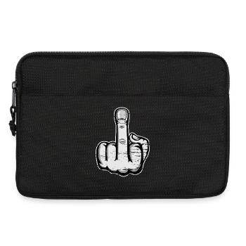 Middle Finger Stinky Finger Design Grey - Laptop bag 13" - black - Front