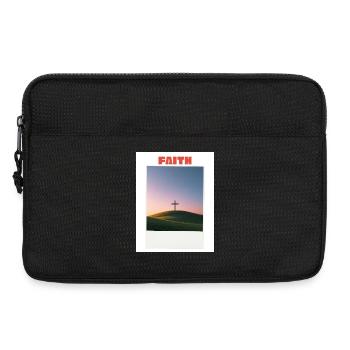 Faith at sunset - Laptop bag 13" - black - Front