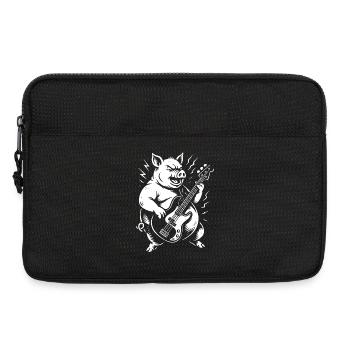 Groovy Pig Bass Jam - Laptop bag 13" - black - Front