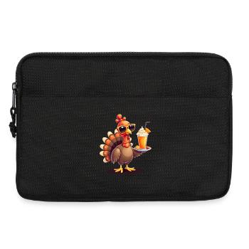 Dinde de Thanksgiving avec lunettes de soleil - Sacoche pour ordinateur portable 13 pouces - noir - Devant