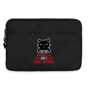 On the naughty list and regret nothing Böse Katze - Laptop bag 13" - black - Front