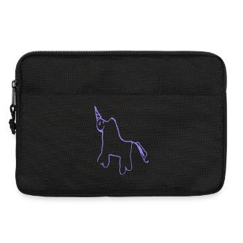 Minimalistisches Einhorn-Lineart - Laptoptasche 13" - Schwarz - Vorne