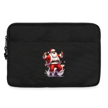 Weihnachtsmann tanzt zur Rock-Musik - Laptoptasche 13" - Schwarz - Vorne