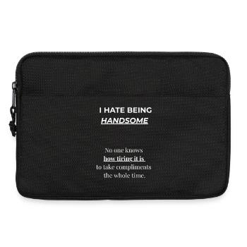"Drôle belle citation chemise | Chemise sarcastique" - Sacoche pour ordinateur portable 13 pouces - noir - Devant
