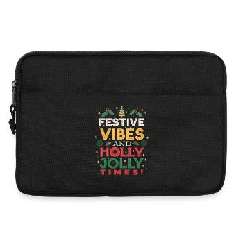 Festliche Stimmung und Holly Jolly Time - Laptoptasche 13" - Schwarz - Vorne