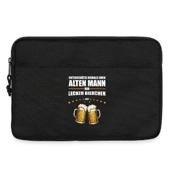 Cadeau pour le vieil homme qui aime la bière délicieuse - Sacoche pour ordinateur portable 13 pouces - noir - Devant