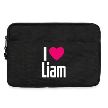 I Love Liam Pinkes Herz Ich liebe Liam - Laptoptasche 13" - Schwarz - Vorne