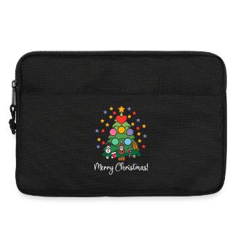 Weihnachtsbaum Tannenbaum Merry Christmas Sterne - Laptoptasche 13" - Schwarz - Vorne
