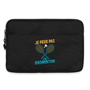 I can't I have badminton - Laptop bag 13" - black - Front