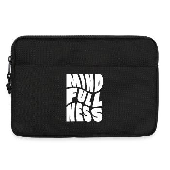 Conception typographique Mindfullness - Sacoche pour ordinateur portable 13 pouces - noir - Devant