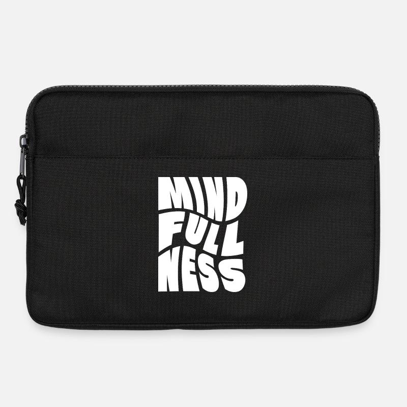 Achtsamkeit Typografie-Design - Laptoptasche 13" - Schwarz