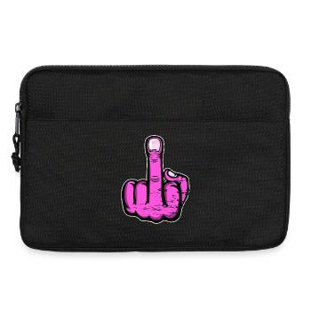 Doigt du milieu Doigt puant Baise Tu Design - Sacoche pour ordinateur portable 13 pouces - noir - Devant