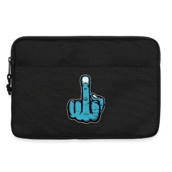 Mittelfinger Stinkefinger Fuck You Design - Laptoptasche 13" - Schwarz - Vorne