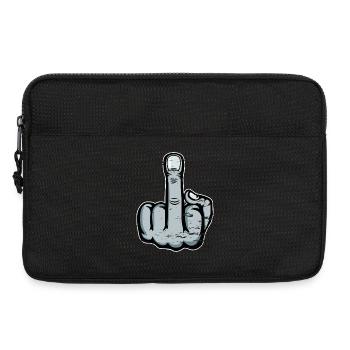 Doigt d’honneur Doigt Puant Dessin utilisé - Sacoche pour ordinateur portable 13 pouces - noir - Devant