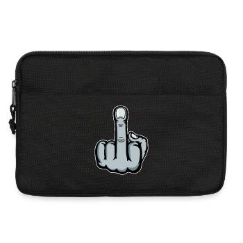 Doigt du milieu Doigt puant Baise Tu Design - Sacoche pour ordinateur portable 13 pouces - noir - Devant