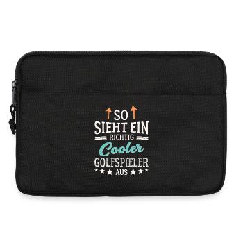So sieht ein richtig cooler Golfspieler aus  - Laptoptasche 13" - Schwarz - Vorne