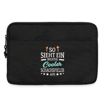 So sieht ein richtig cooler Schachspieler aus   - Laptoptasche 13" - Schwarz - Vorne