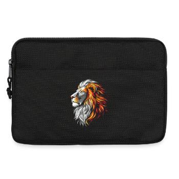 Lion Tête de lion colorée Predator Art en or blanc - Sacoche pour ordinateur portable 13 pouces - noir - Devant