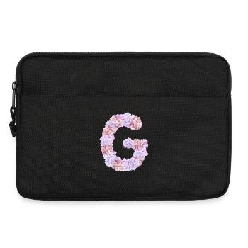 Fleurs « G » pour une personne géniale - Sacoche pour ordinateur portable 13 pouces - noir - Devant