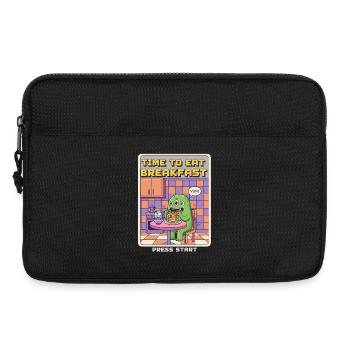 Time To Eat Breakfast Monster Retro Pixel Gaming - Laptop bag 13" - black - Front