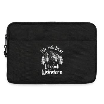 Mir reichts ich geh wandern Wanderer Berge Wald - Laptoptasche 13" - Schwarz - Vorne