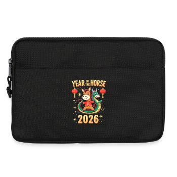 Chinese New Year Of The Horse 2026 - Laptop bag 13" - black - Front