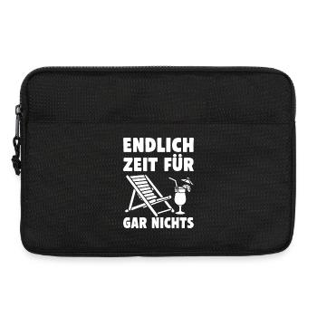 Endlich Zeit für... gar nichts - Laptoptasche 13" - Schwarz - Vorne