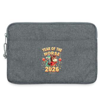Chinese New Year Of The Horse 2026 - Laptoptasche 13" - Grau meliert - Vorne