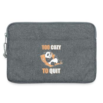 Panda Kuschelzeit Lesen - Laptoptasche 13" - Grau meliert - Vorne