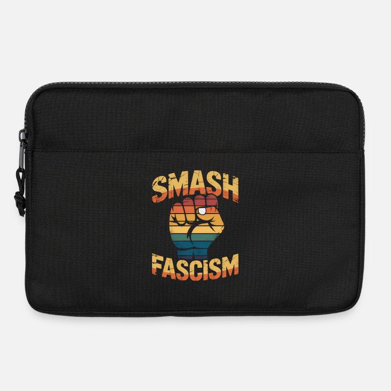 Smash Fascism – Antifaschistisches Tee - Laptoptasche 13" - Schwarz