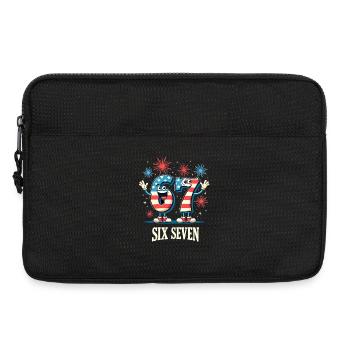US Flag 67 Memes Six Seven - Laptoptasche 13" - Schwarz - Vorne